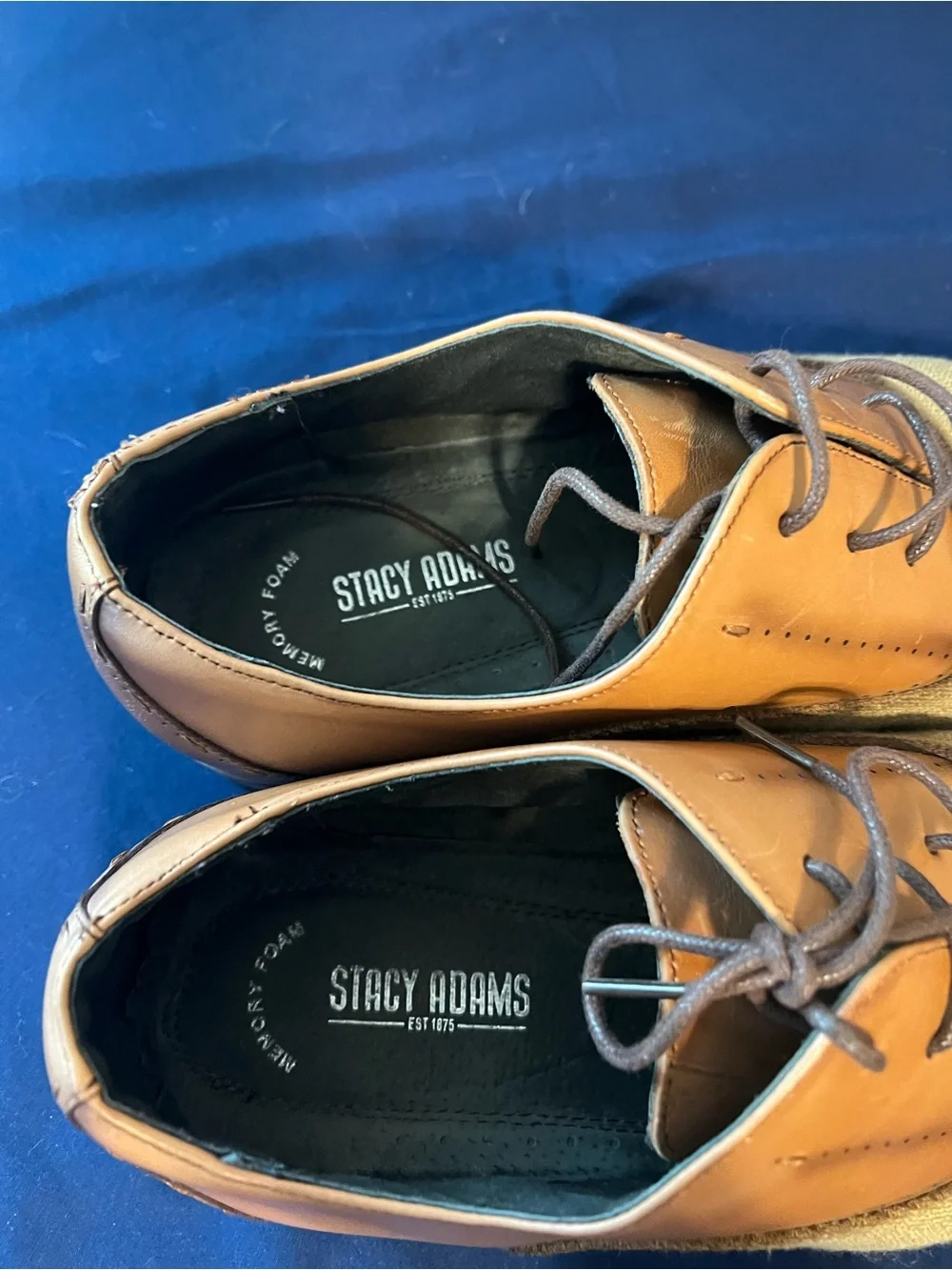 Stacy Adams Two-Tone Brown and Tan Cap-Toe Oxford